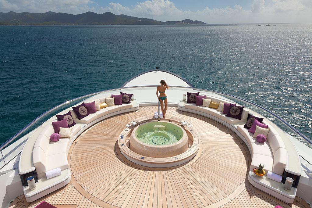 small yachts with hot tubs