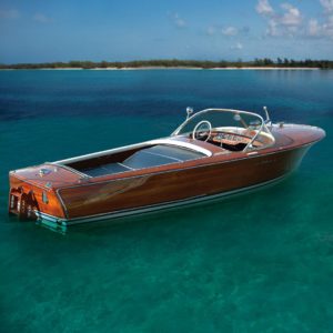 Riva classic wooden boat yacht